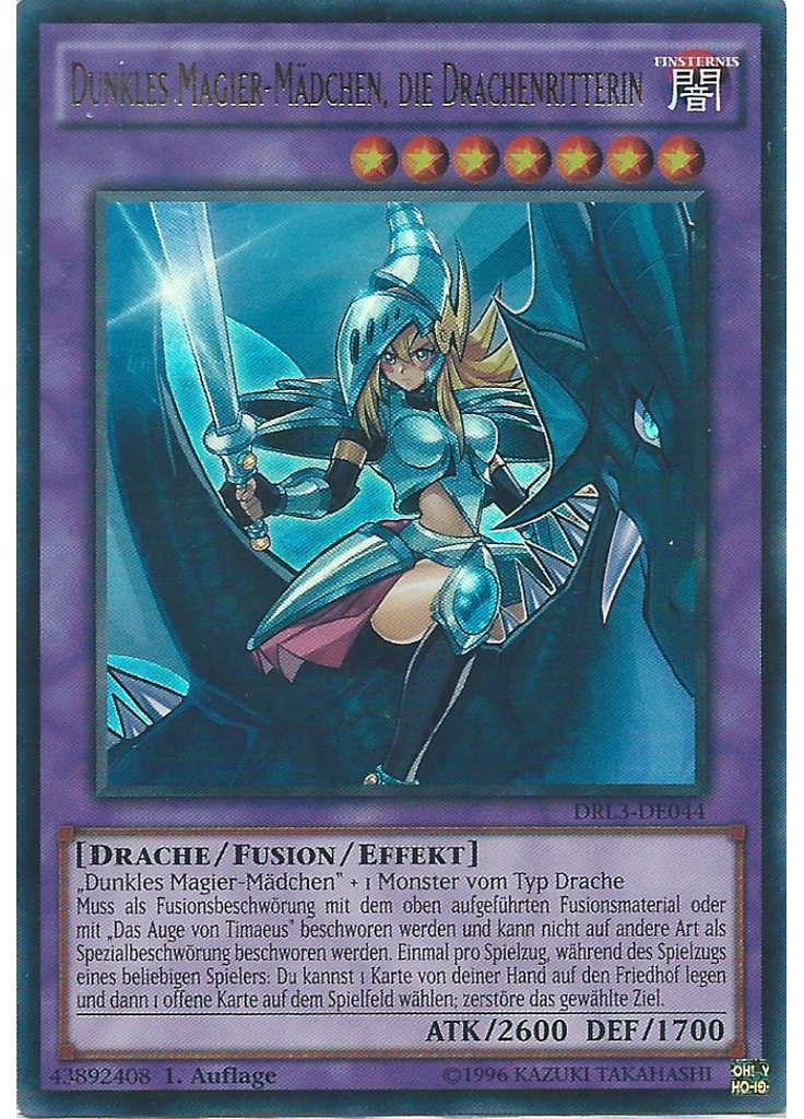Dunkles Magier-Mädchen, die Drachenritterin