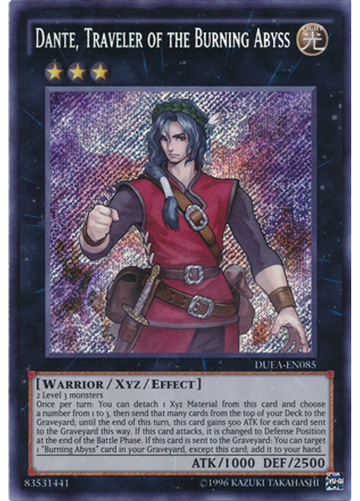 Dante, Traveler of the Burning Abyss (Secret Rare Unlimited)