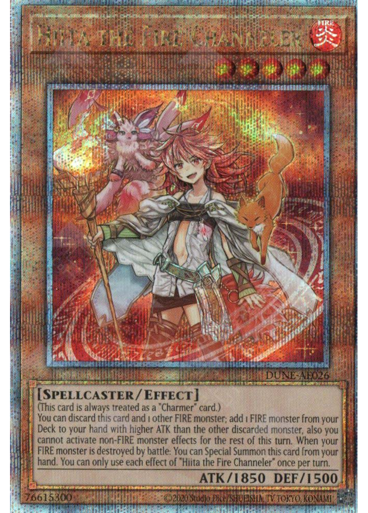 Hiita the Fire Channeler (Quarter Century Secret Rare Unlimited)
