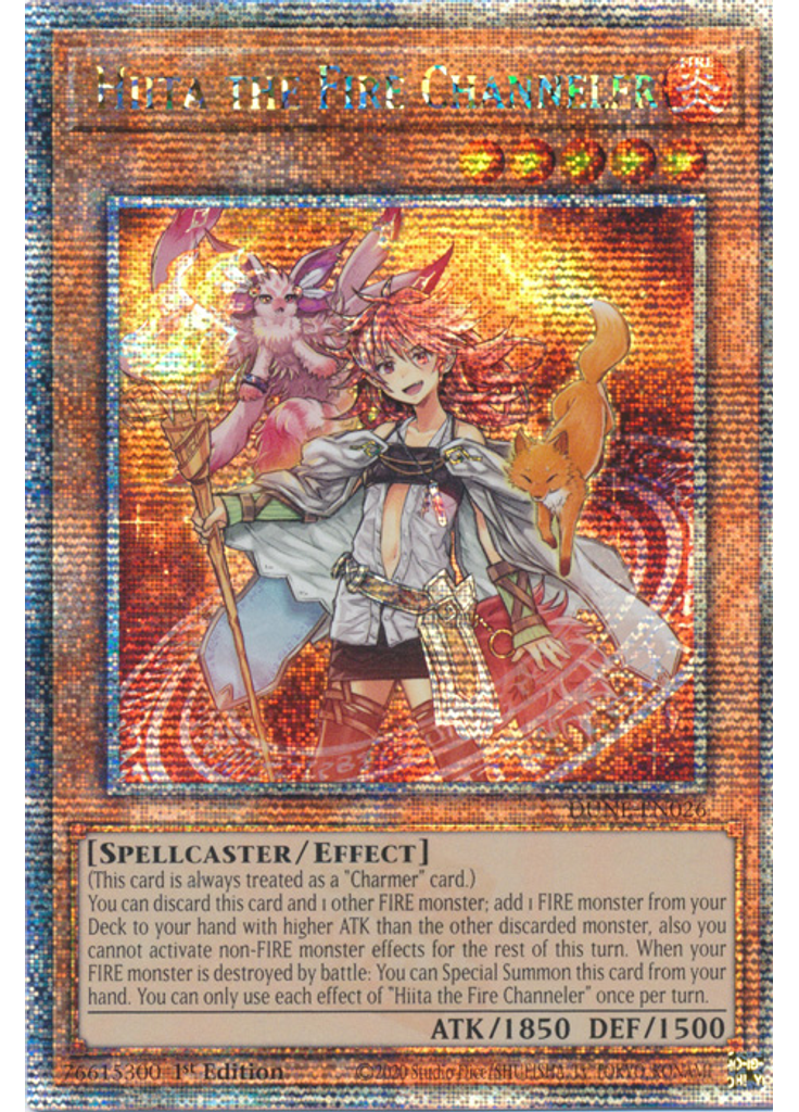 Hiita the Fire Channeler (Quarter Century Secret Rare 1st Edition)