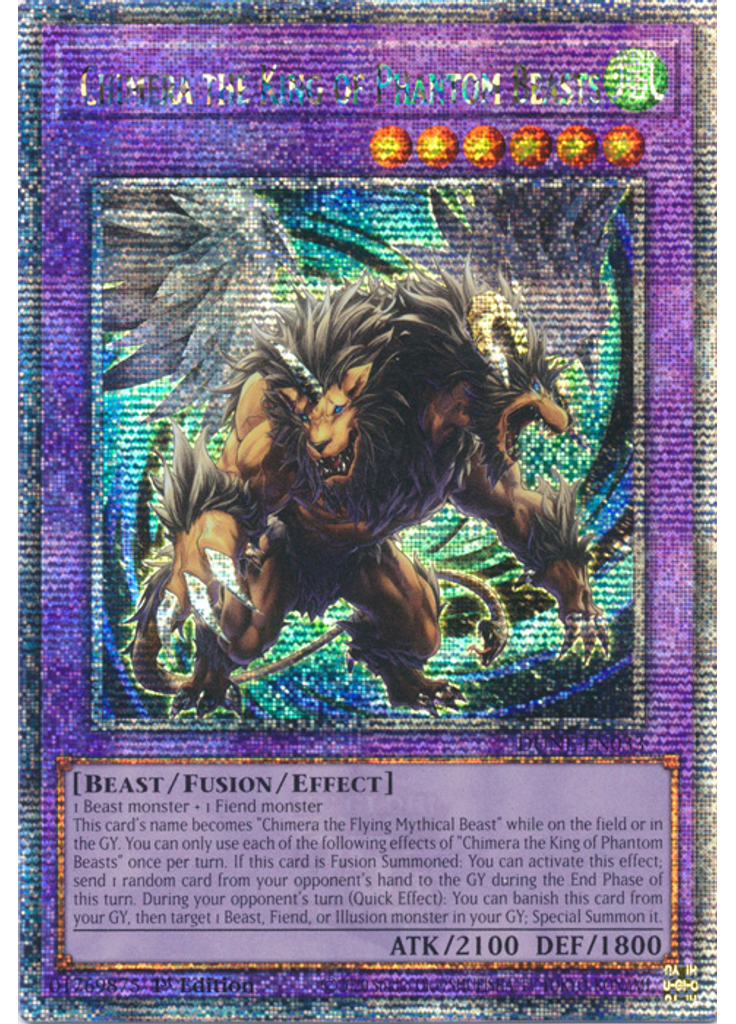 Chimera the King of Phantom Beasts (Quarter Century Secret Rare 1st Edition)