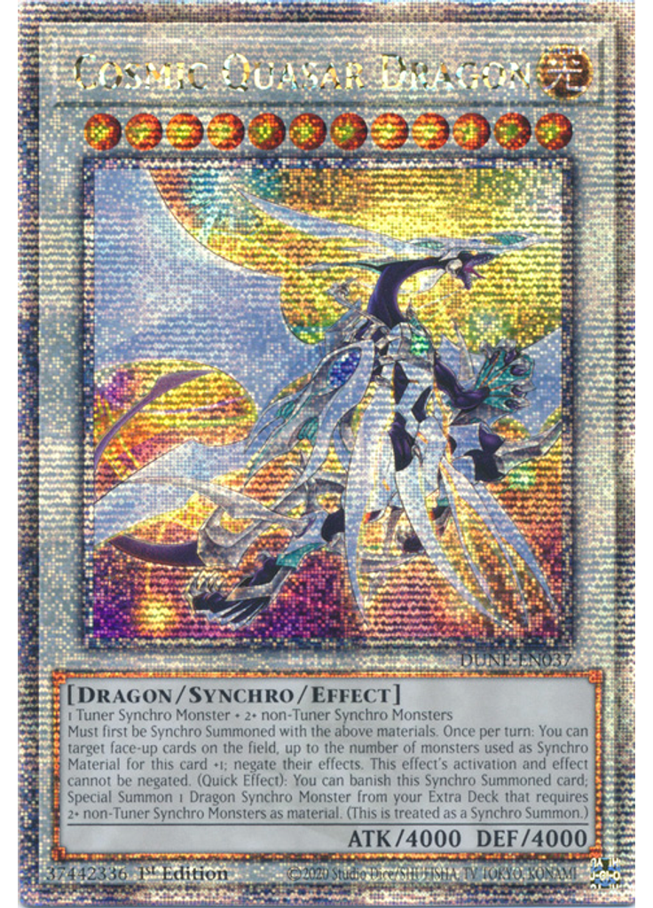 Cosmic Quasar Dragon (Quarter Century Secret Rare 1st Edition)