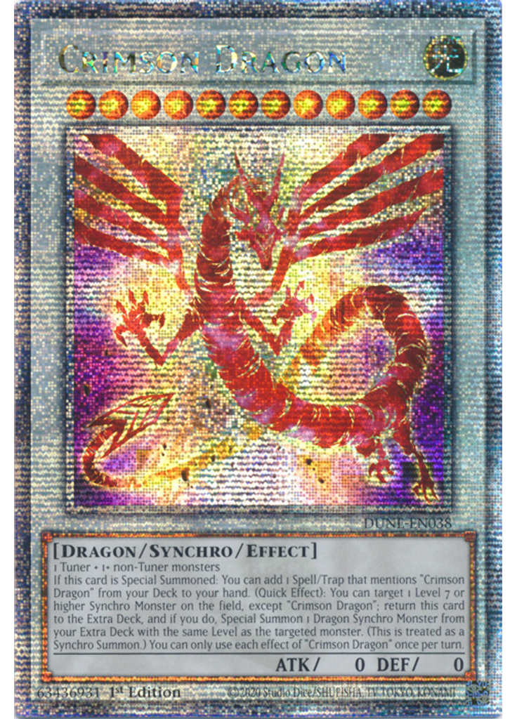 Crimson Dragon (Quarter Century Secret Rare 1st Edition)