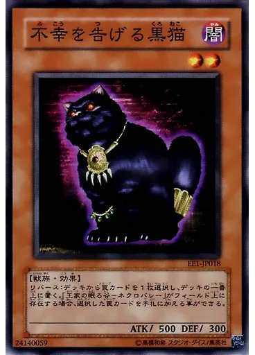 不幸を告げる黒猫