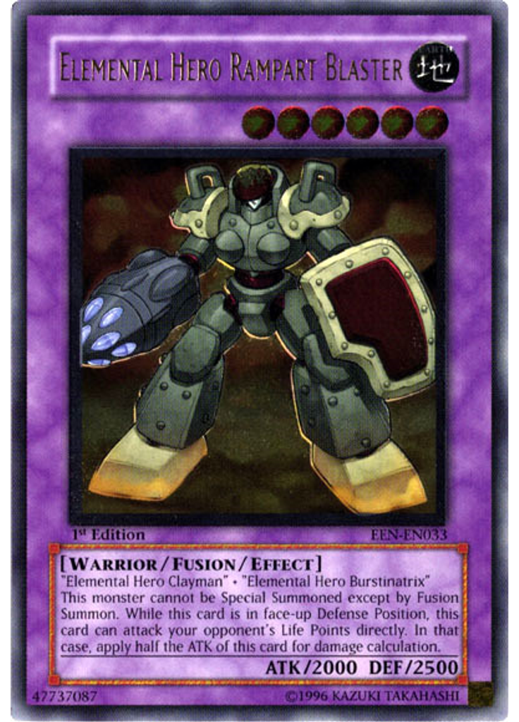 Elemental HERO Rampart Blaster (Ultimate Rare 1st Edition)
