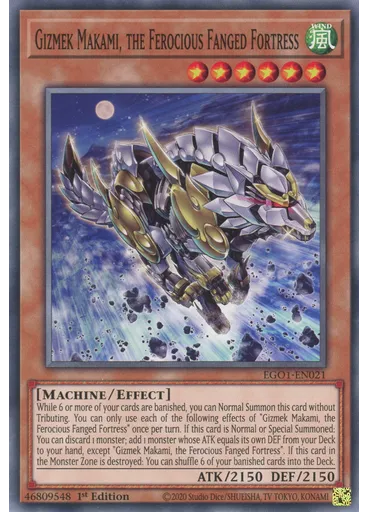 Gizmek Makami, the Ferocious Fanged Fortress — Egyptian God Deck: Obelisk the Tormentor