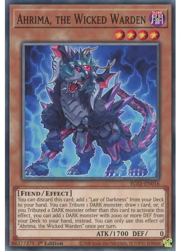 Ahrima, the Wicked Warden — Egyptian God Deck: Slifer the Sky Dragon