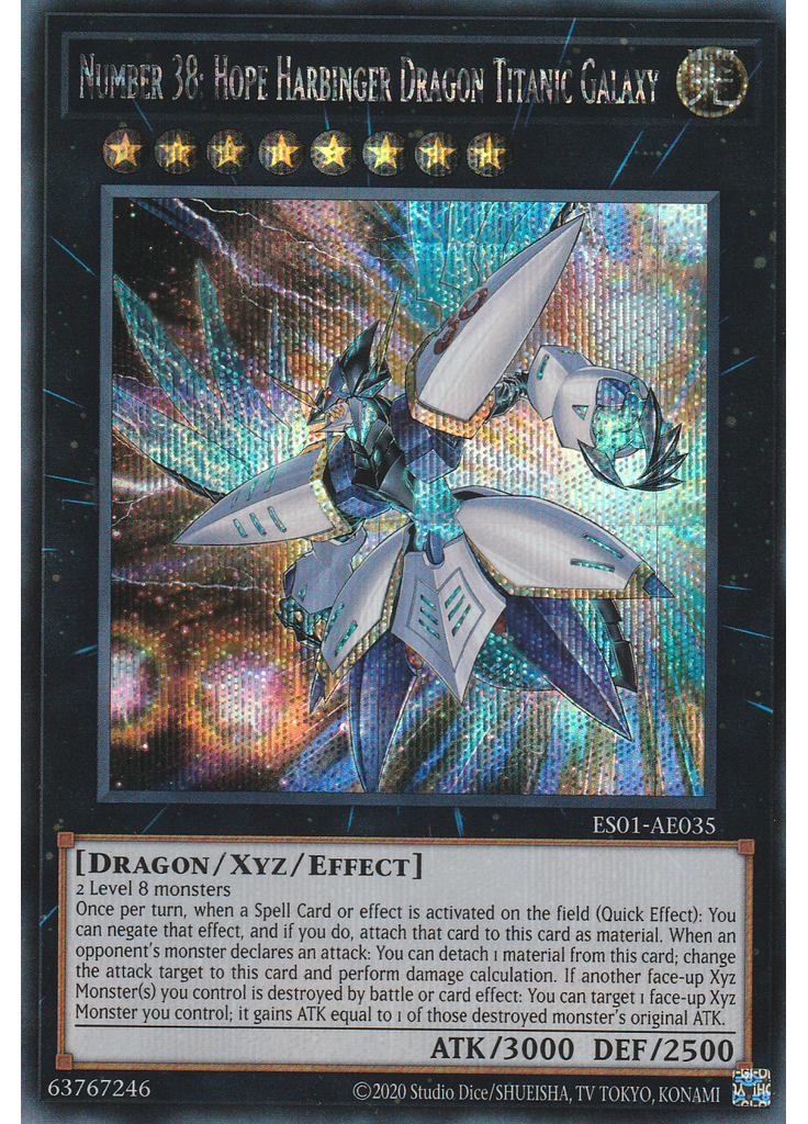 Number 38: Hope Harbinger Dragon Titanic Galaxy (Secret Rare Unlimited)