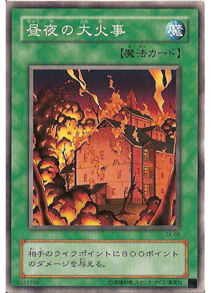 昼夜の大火事
