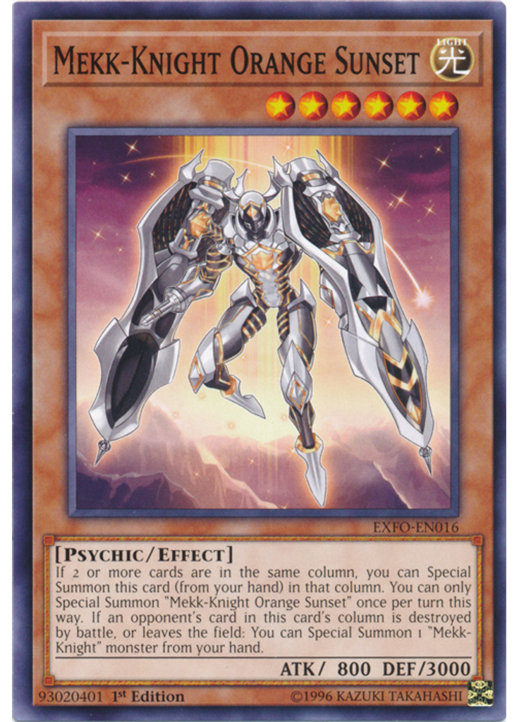 Mekk-Knight Orange Sunset