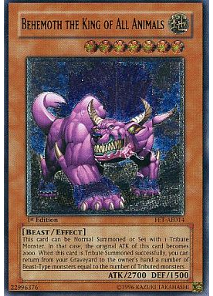 Behemoth the King of All Animals (Ultimate Rare 1st Edition)