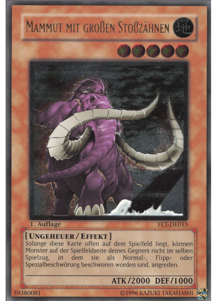 Mammut mit großen Stoßzähnen (Ultimate Rare 1st Edition)