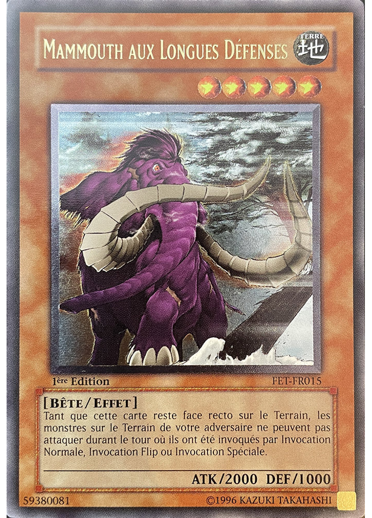 Mammouth aux Longues Défenses (Ultimate Rare 1st Edition)