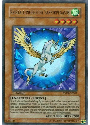 Kristallungeheuer Saphirpegasus