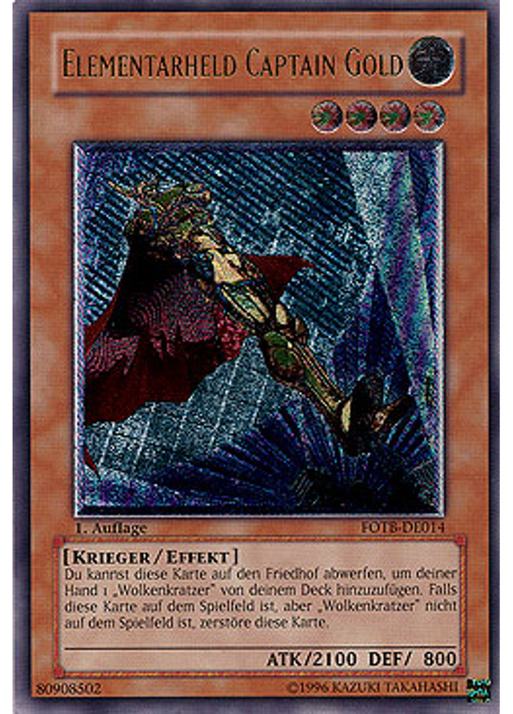 Elementar-HELD Captain Gold (Ultimate Rare 1st Edition)