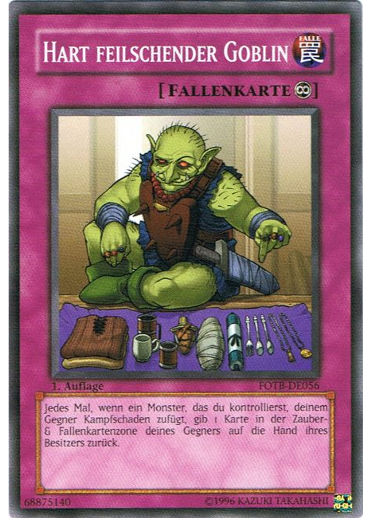 Hart feilschender Goblin