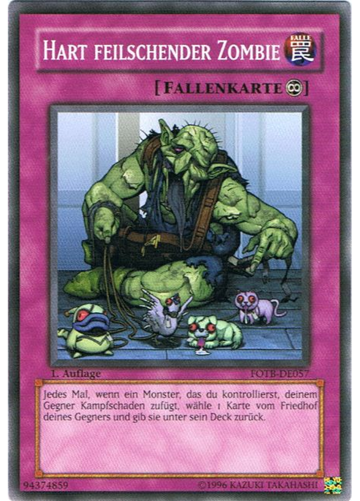 Hart feilschender Zombie
