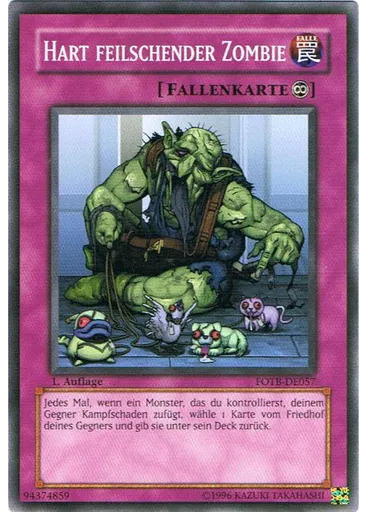 Hart feilschender Zombie