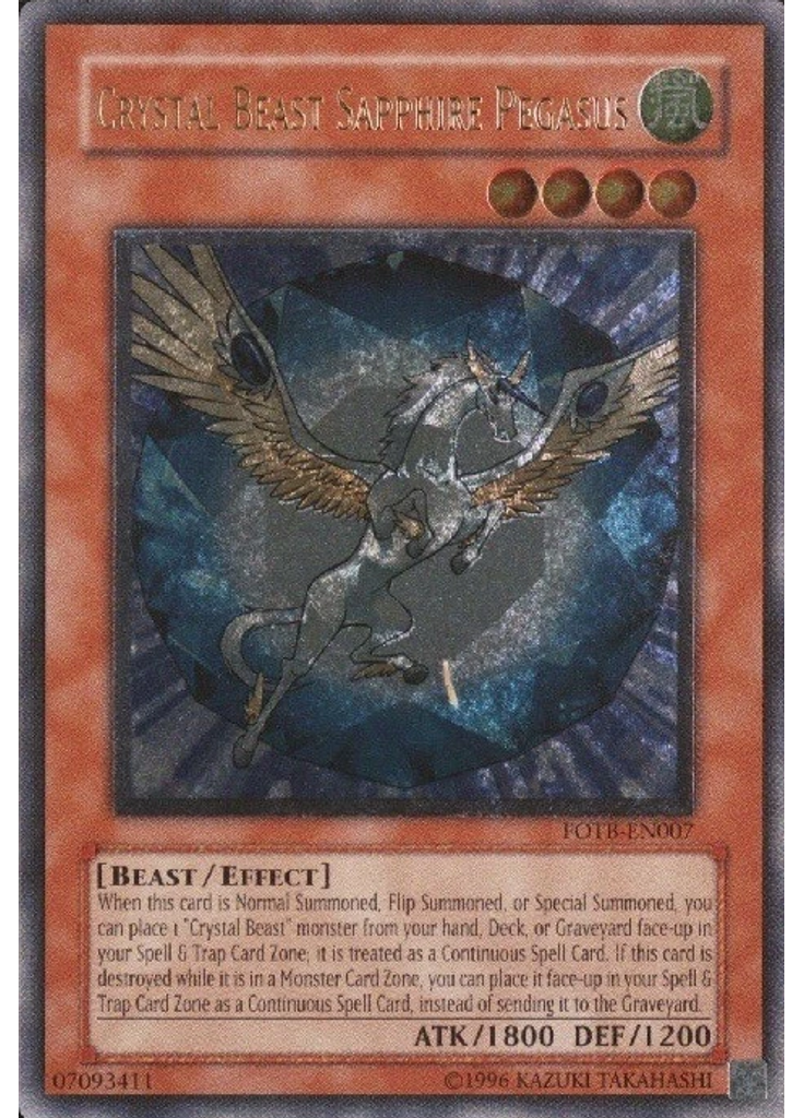 Crystal Beast Sapphire Pegasus (Ultimate Rare Unlimited)