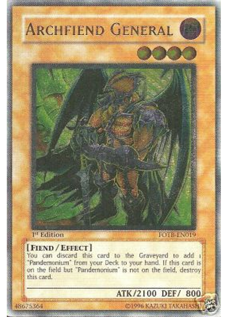 Archfiend General (Ultimate Rare 1st Edition)