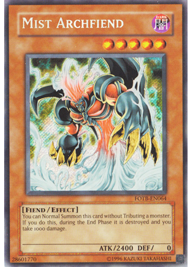 Mist Archfiend (Secret Rare Unlimited)