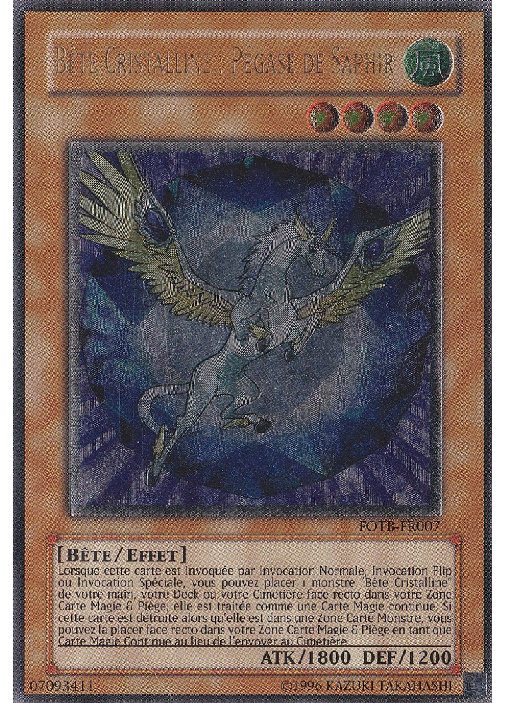 Bête Cristalline : Pégase de Saphir (Ultimate Rare Unlimited)