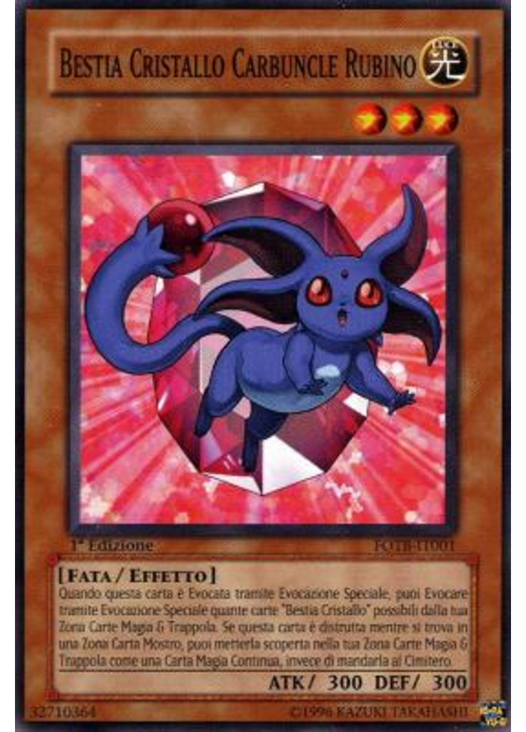 Bestia Cristallo Carbuncle Rubino