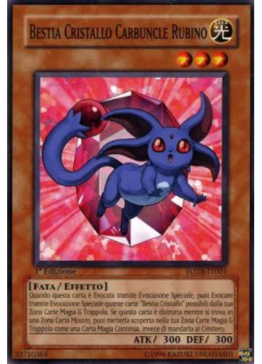 Bestia Cristallo Carbuncle Rubino