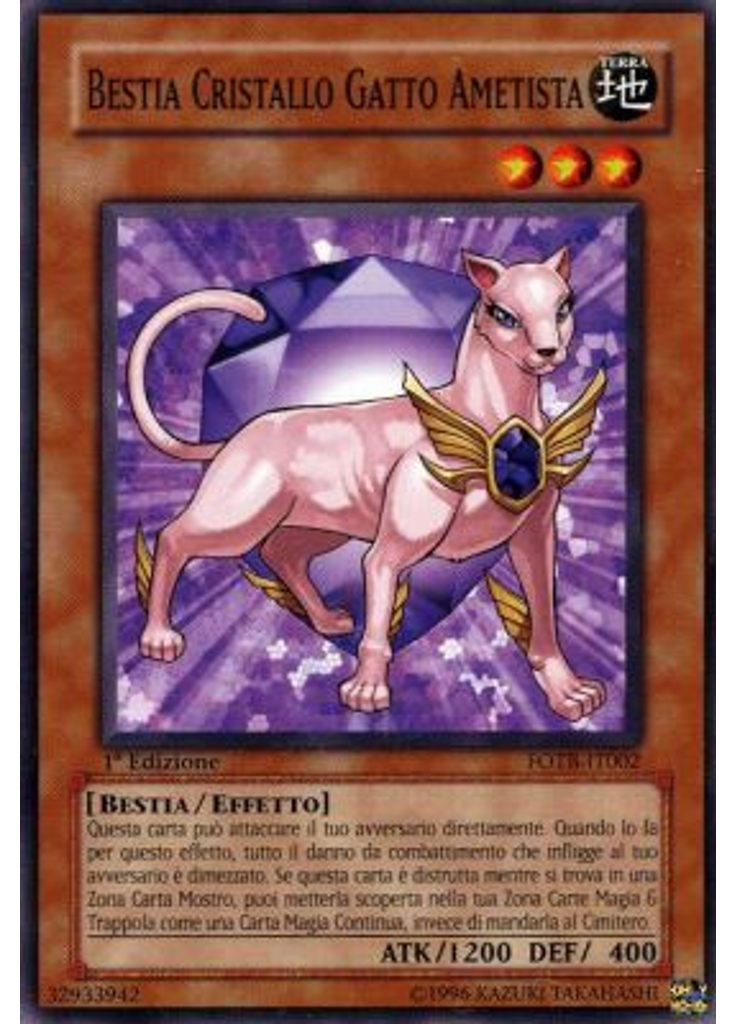 Bestia Cristallo Gatto Ametista