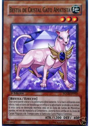Bestia de Cristal Gato Amatista