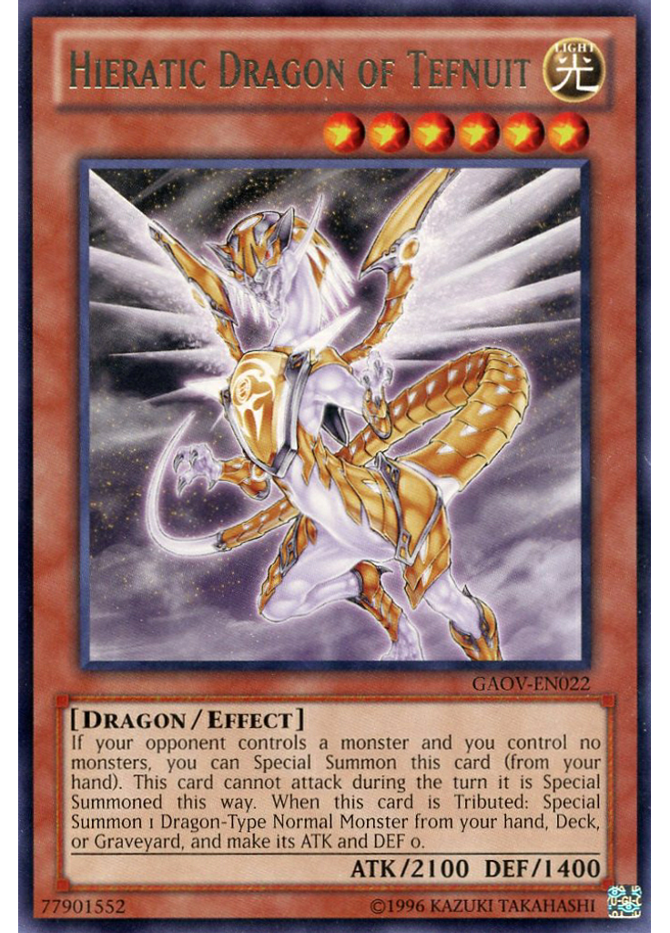 Hieratic Dragon of Tefnuit (Rare Unlimited)