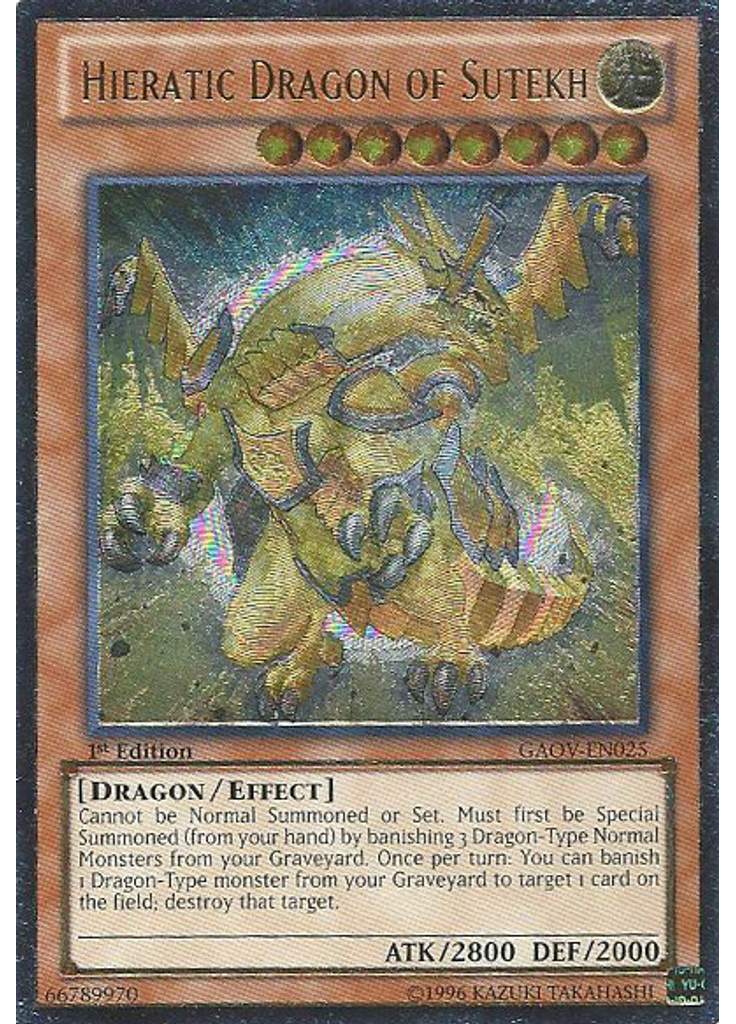 Hieratic Dragon of Sutekh (Ultimate Rare 1st Edition)