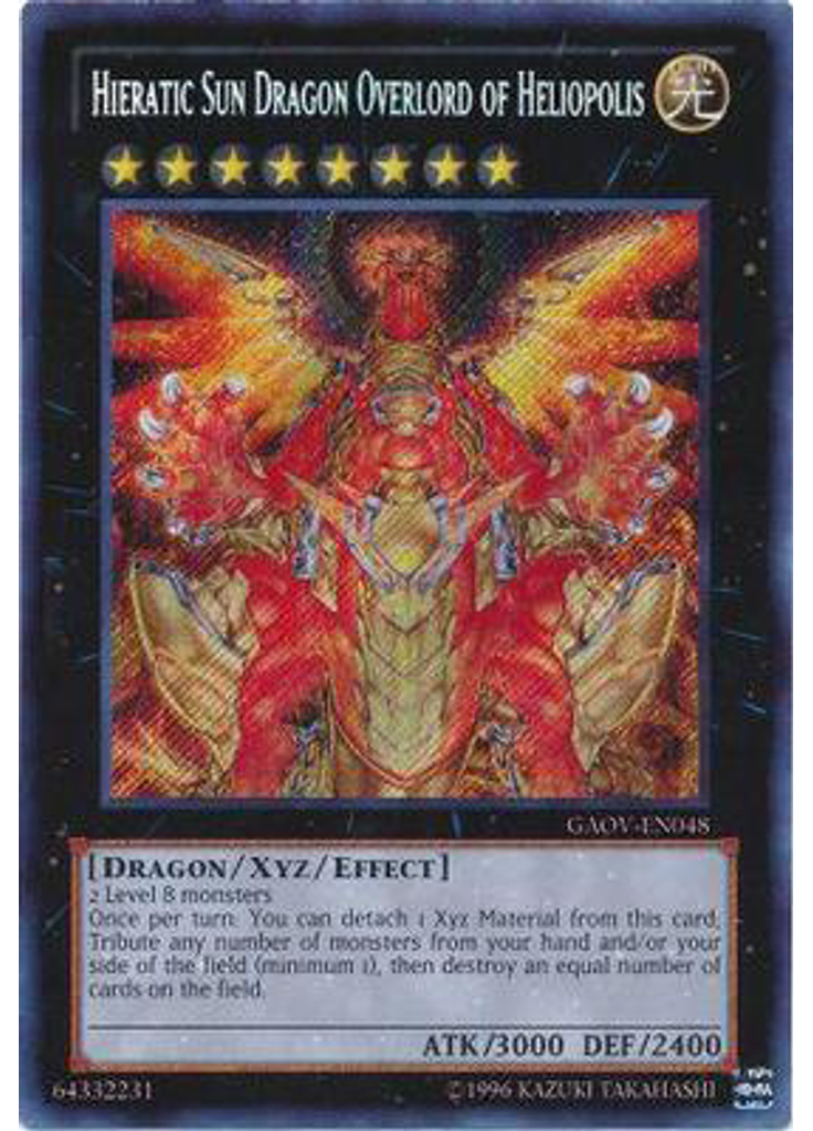 Hieratic Sun Dragon Overlord of Heliopolis (Secret Rare Unlimited)