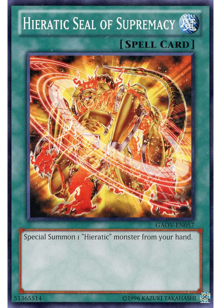 Hieratic Seal of Supremacy (Common Unlimited)