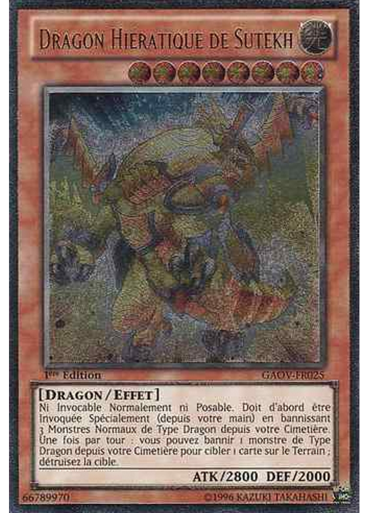 Dragon Hiératique de Sutekh (Ultimate Rare 1st Edition)