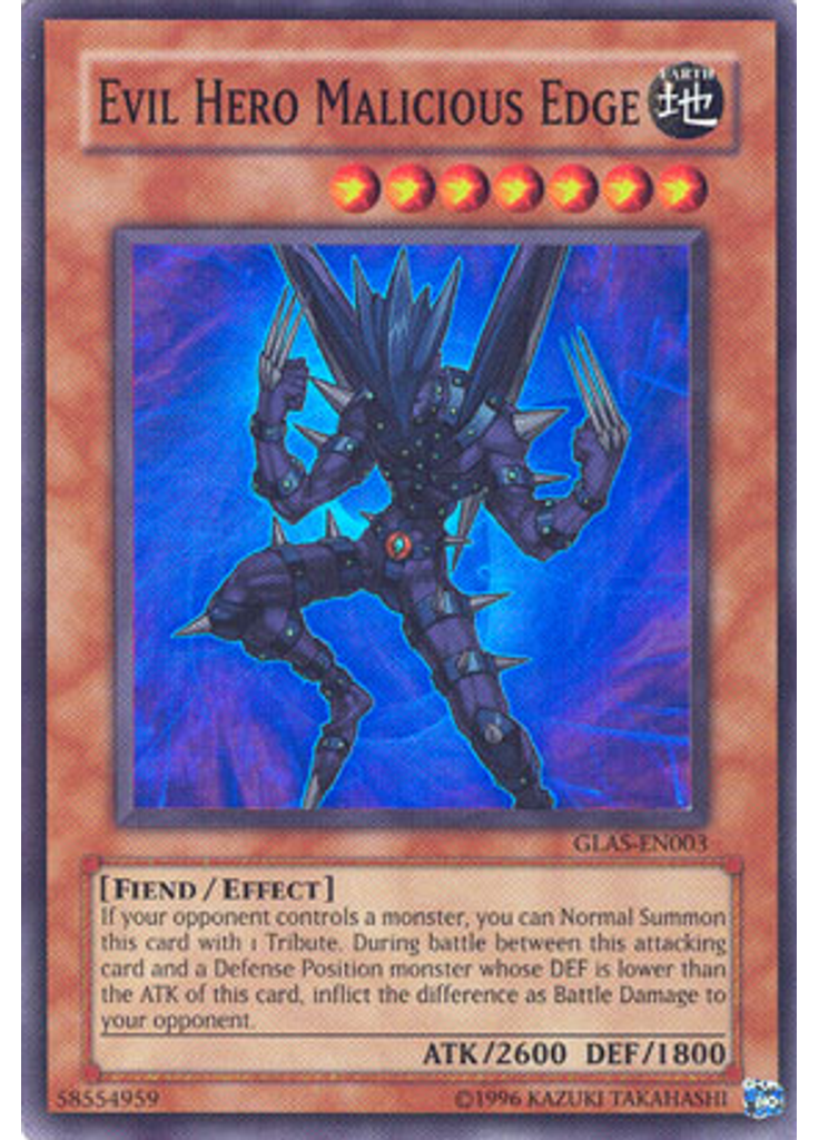 Evil HERO Malicious Edge (Super Rare Unlimited)