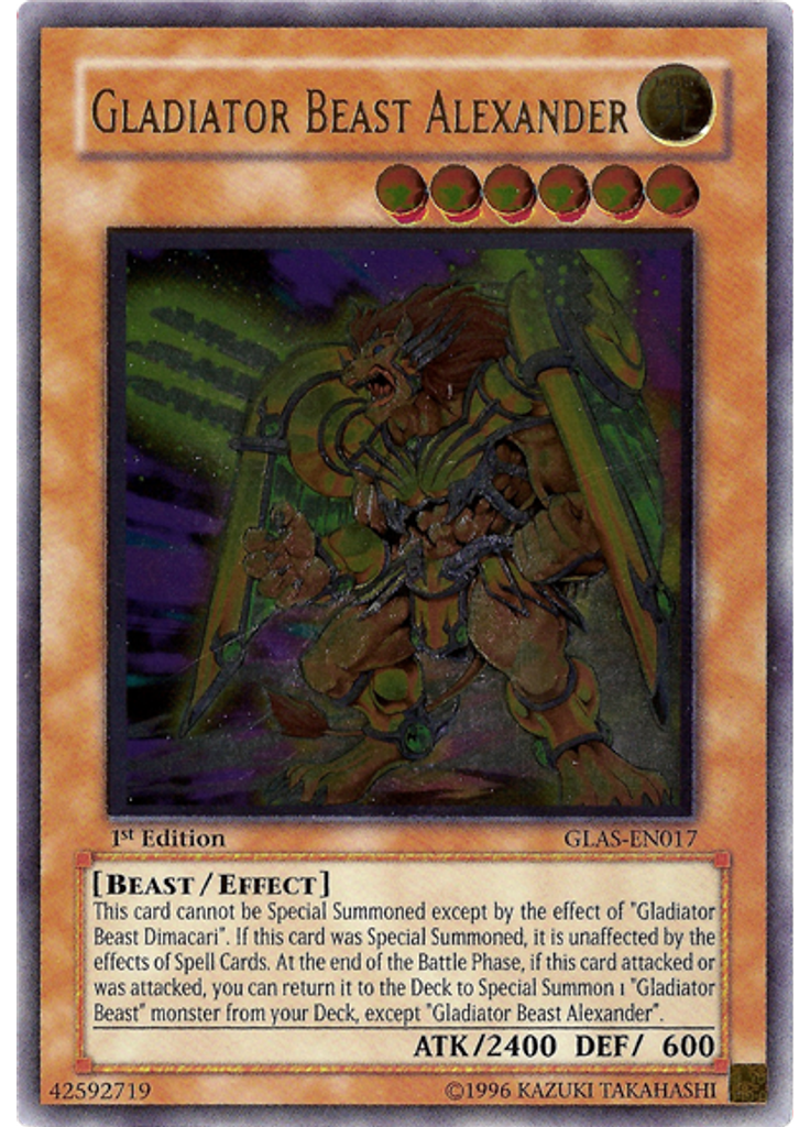 Gladiator Beast Alexander (Ultimate Rare 1st Edition)