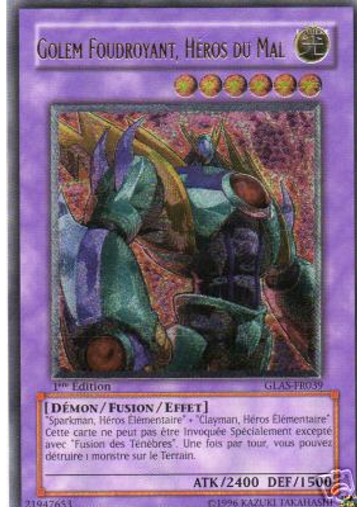 Golem Foudroyant, HÉROS du Mal (Ultimate Rare 1st Edition)