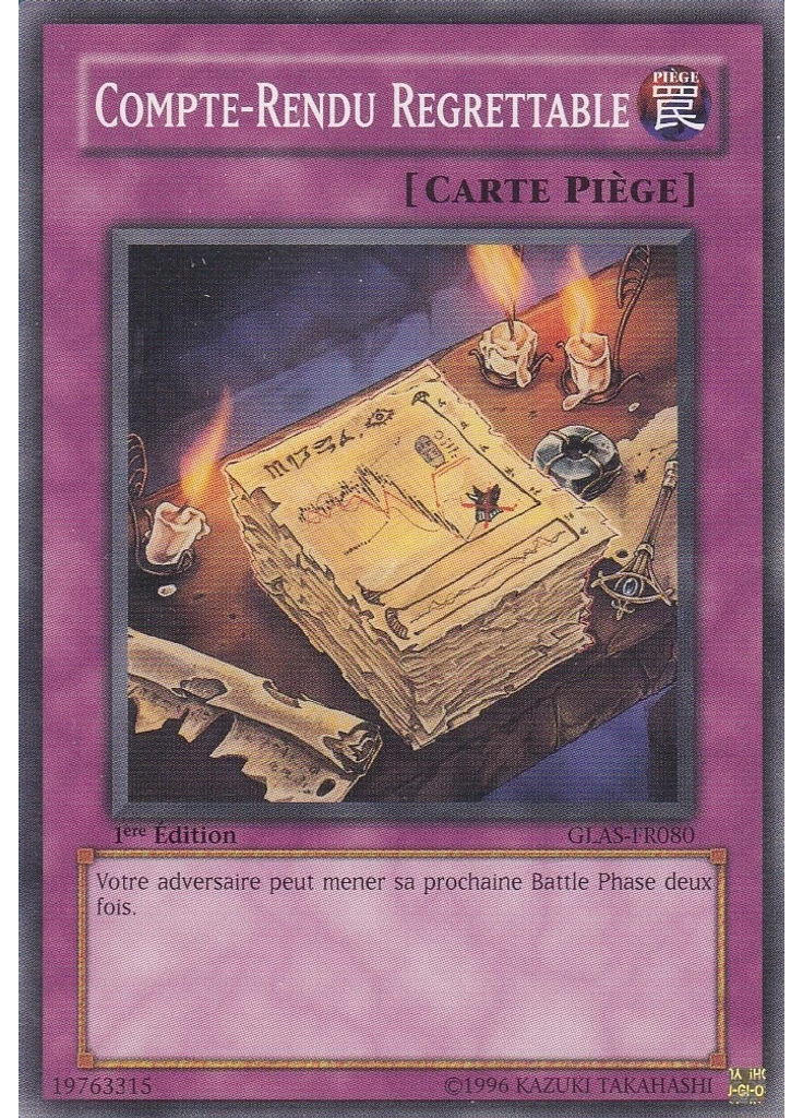 Compte-Rendu Regrettable