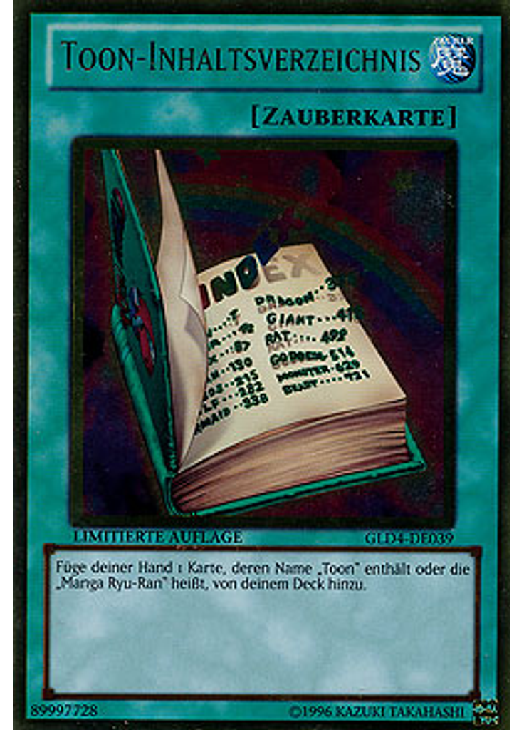 Toon-Inhaltsverzeichnis
