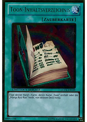 Toon-Inhaltsverzeichnis