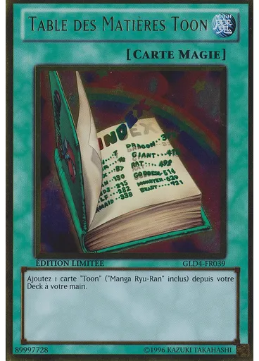 Table des Matières Toon — Collection Gold 4: Édition Pyramides