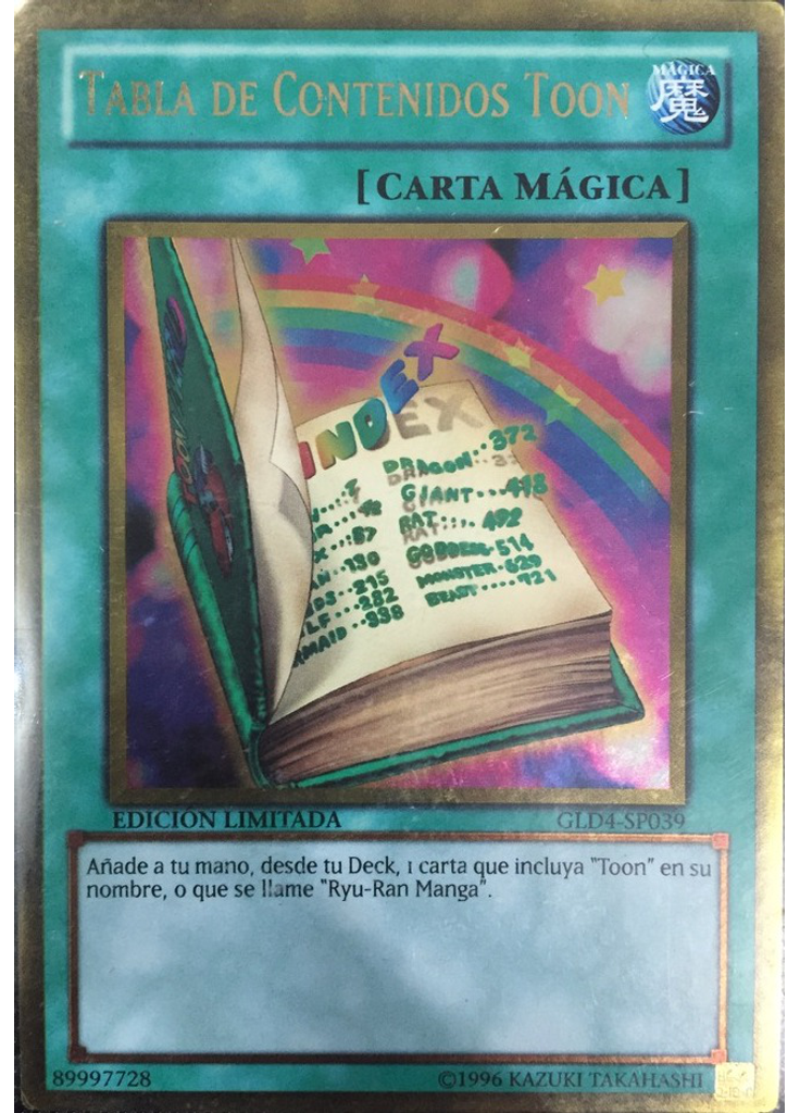 Tabla de Contenidos Toon