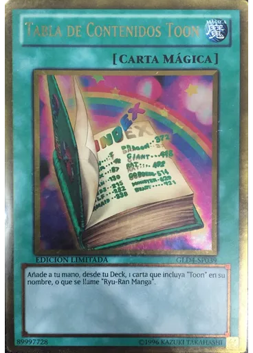 Tabla de Contenidos Toon