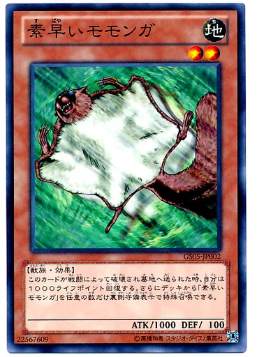 素早いモモンガ