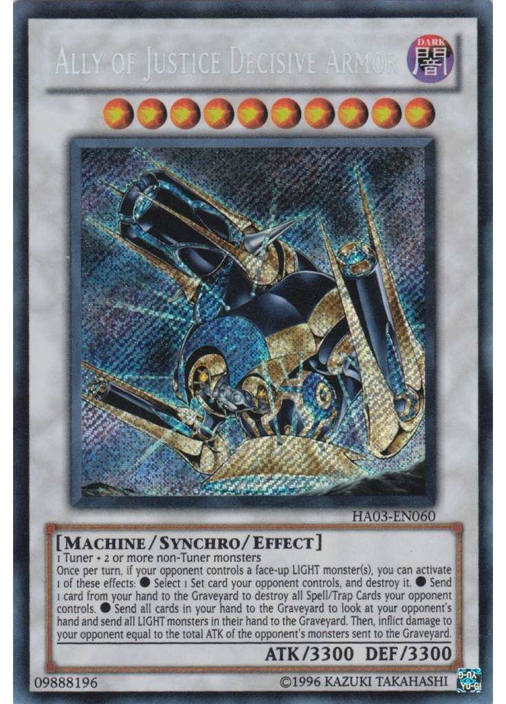 Ally of Justice Decisive Armor (Secret Rare Unlimited)