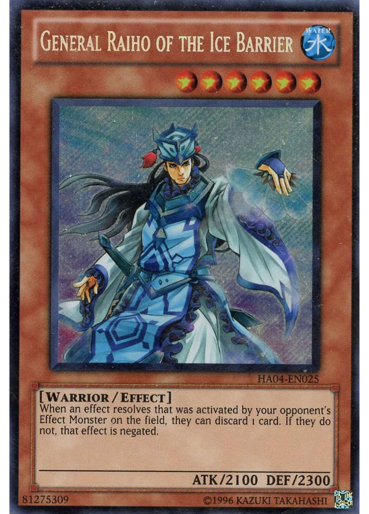 General Raiho of the Ice Barrier (Secret Rare Unlimited)