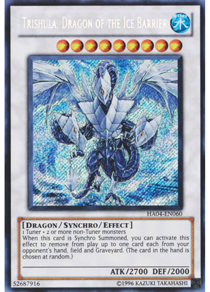 Trishula, Dragon of the Ice Barrier (Secret Rare Unlimited)
