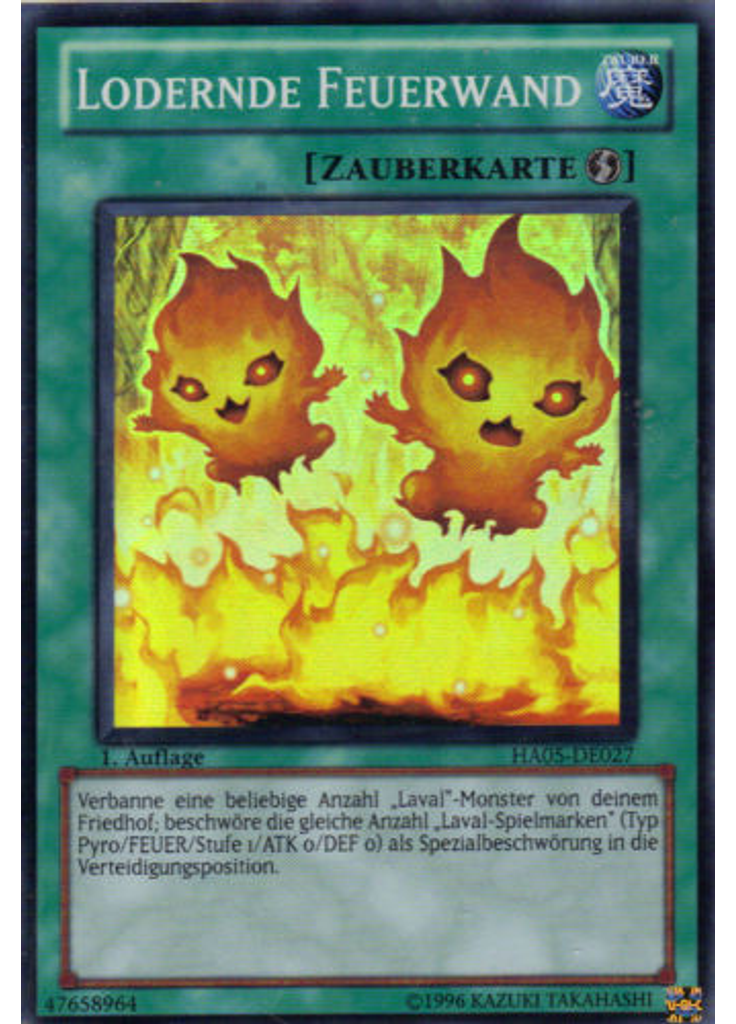 Lodernde Feuerwand
