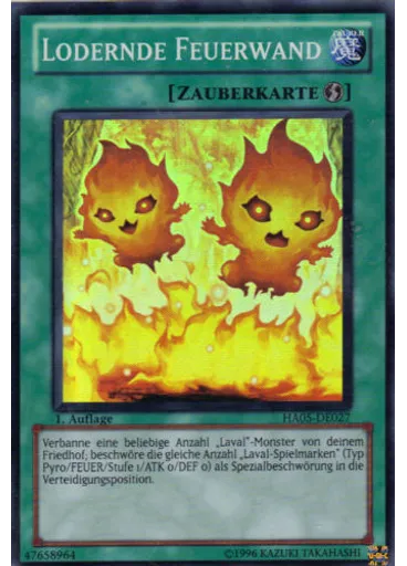 Lodernde Feuerwand